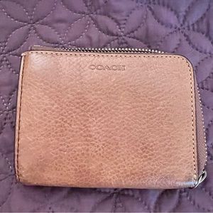 Gently used coach mini wallet with key holder